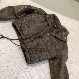 Cute Army print puffer jacket